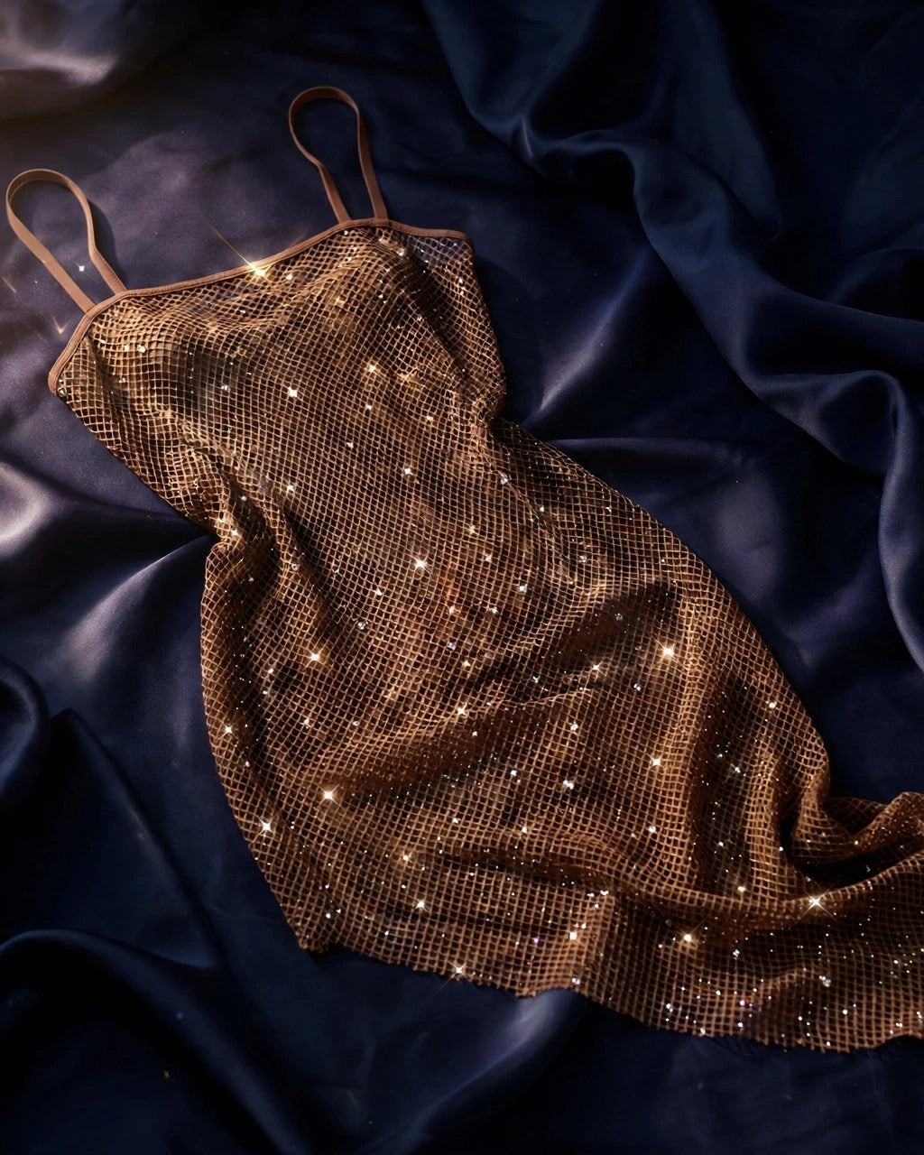 Dreamgirl Rhinestone Fishnet Chemise