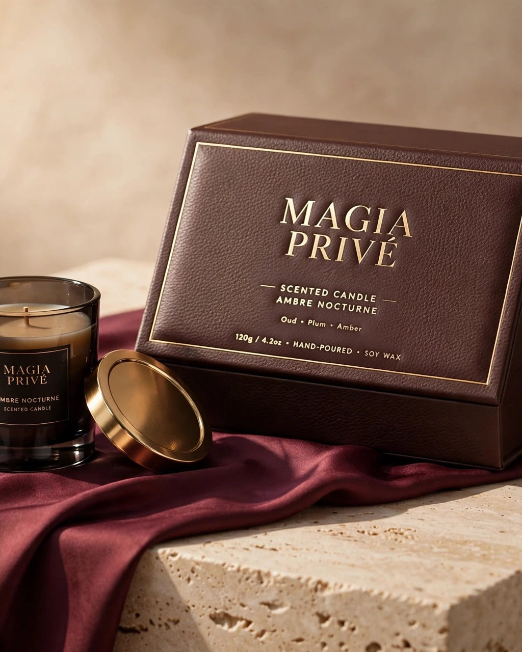 Je Joue Scented Candle · Luxury Leather · 160 g
