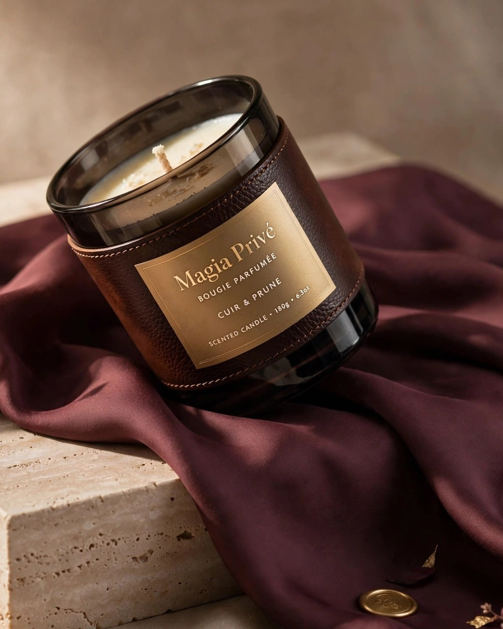 Je Joue Scented Candle · Luxury Leather · 160 g