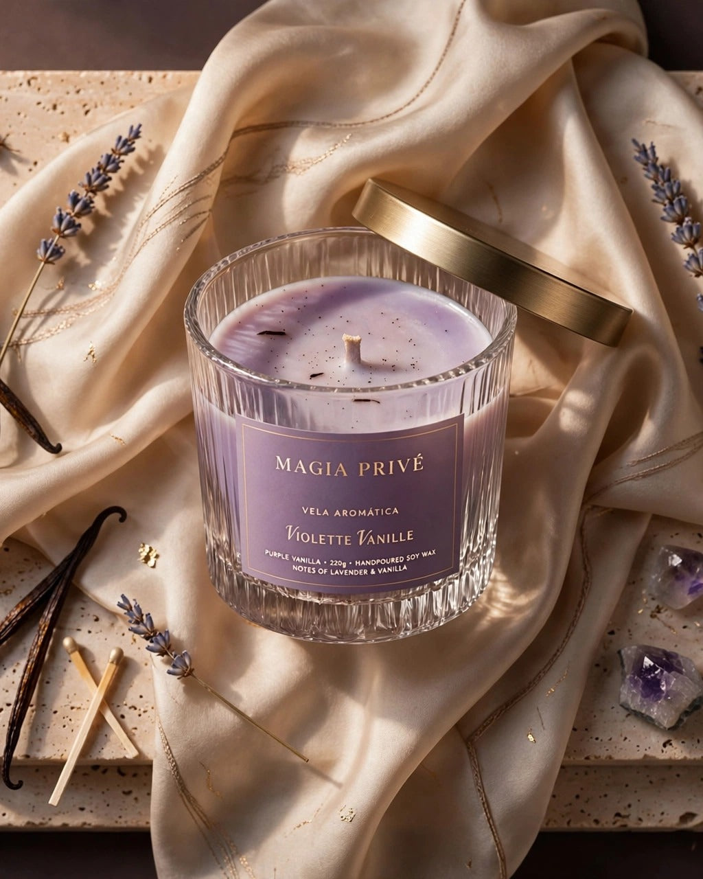 Je Joue Scented Candle · Purple Vanilla · 160 g