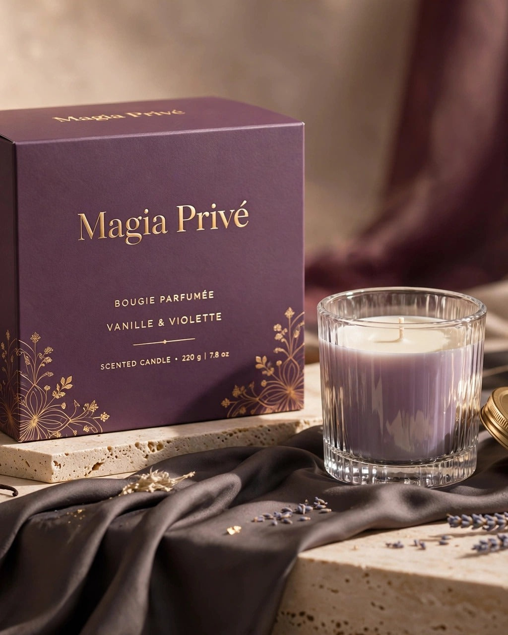 Je Joue Scented Candle · Purple Vanilla · 160 g