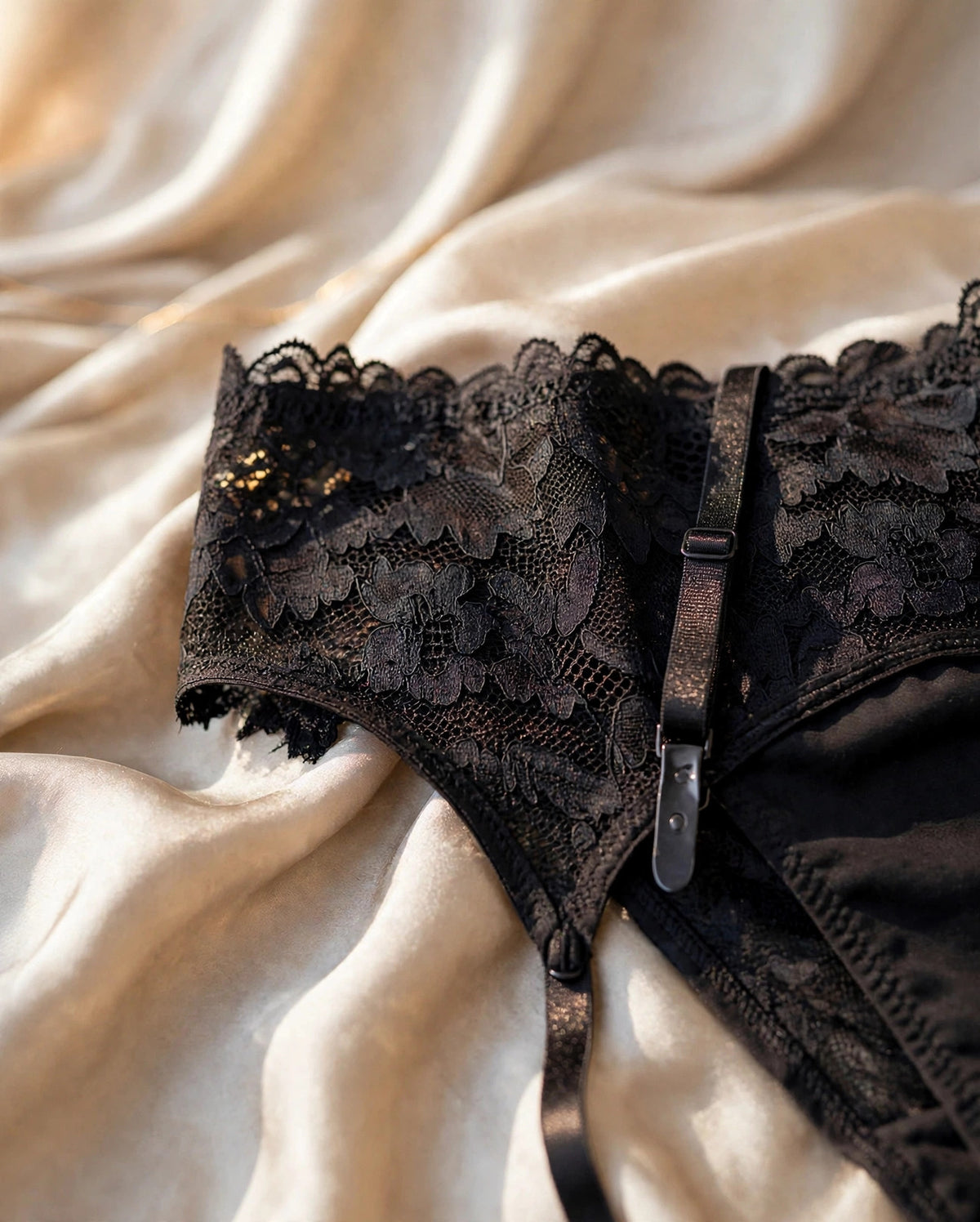 Prowler Lace Garter Set · L