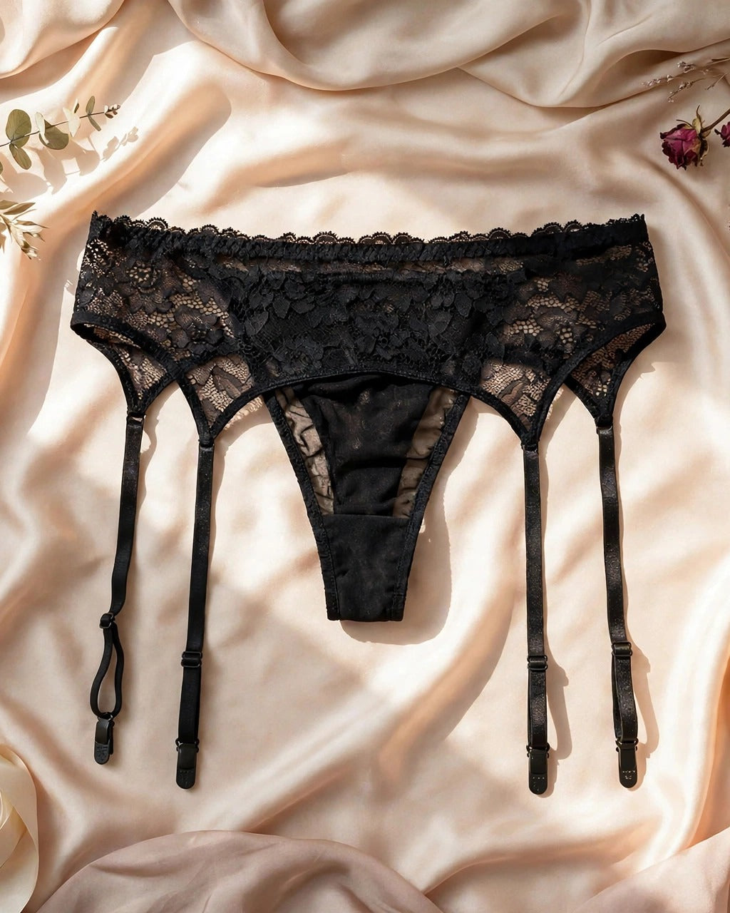 Prowler Lace Garter Set · M