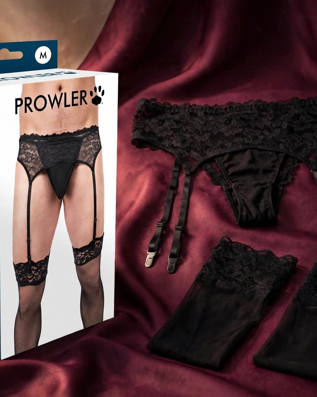 Prowler Lace Garter Set · M