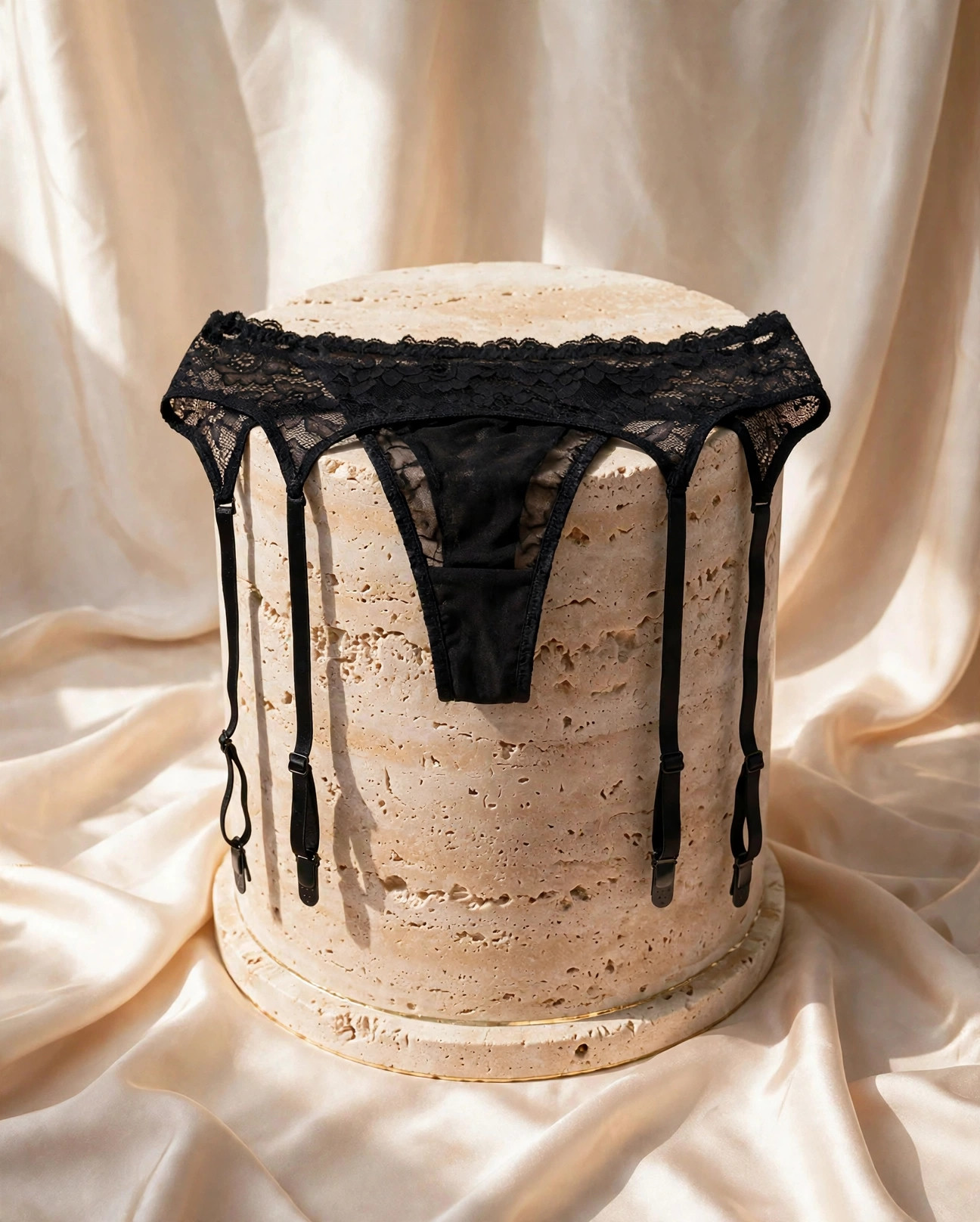 Prowler Lace Garter Set · M
